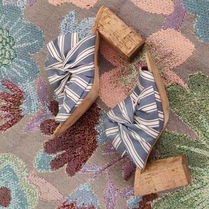 Express bow heeled mules